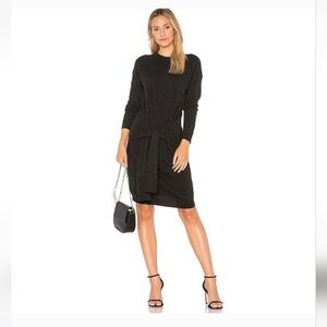 VINCE tie waist long sleeve wool & cashmere knee length dress size L